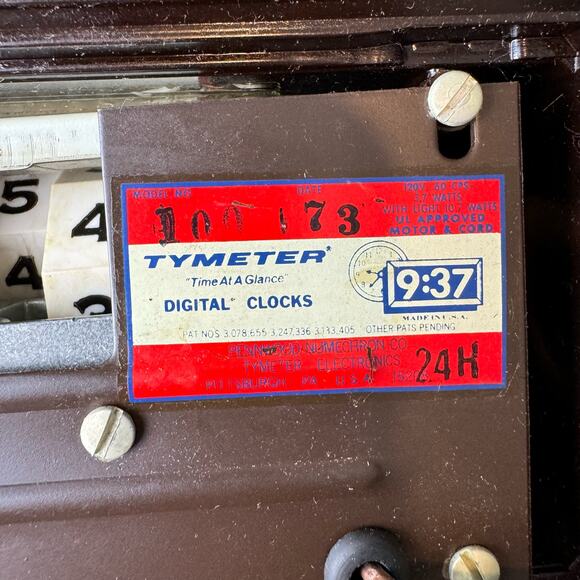 Vintage Bakelite Tymeter 24 Hour Clock Pennwood Numechron GMT Model 100 - Picture 3 of 12